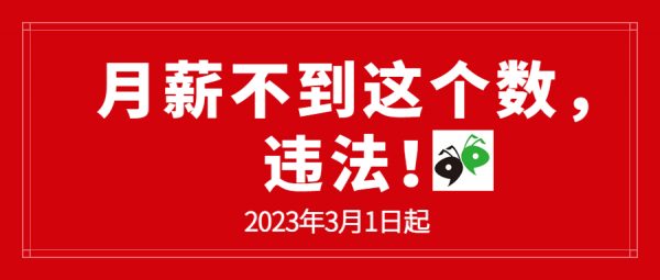 蚂蚁社保：2023年3月1日起，月薪不到这个数，违法！