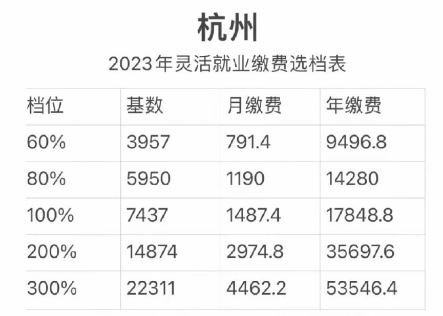 杭州灵活就业社保