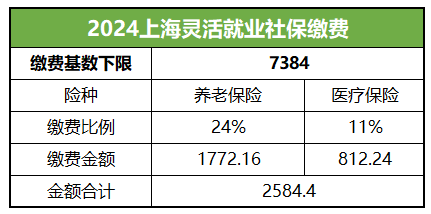 2024上海灵活就业社保费用
